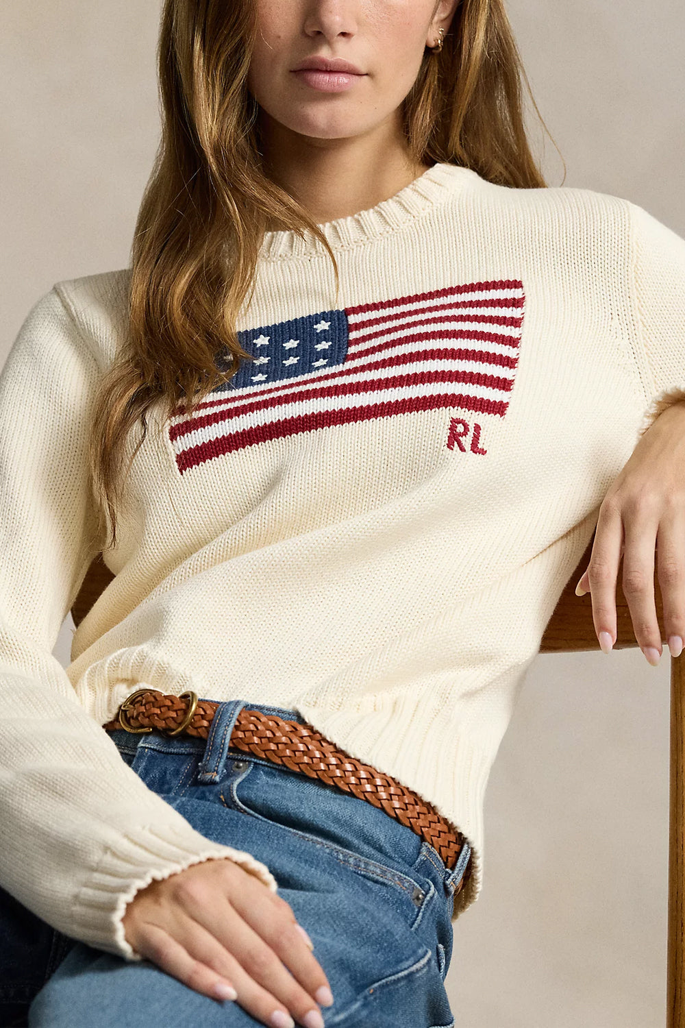 POLO RALPH LAUREN Maglia in cotone con bandiera Uncategorized POLO RALPH LAUREN