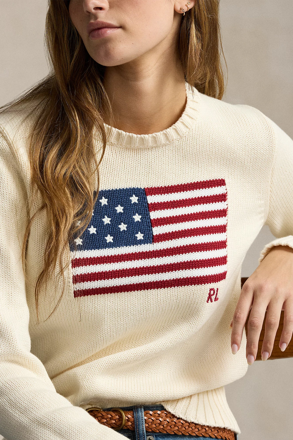 POLO RALPH LAUREN Maglia in cotone con bandiera Uncategorized POLO RALPH LAUREN