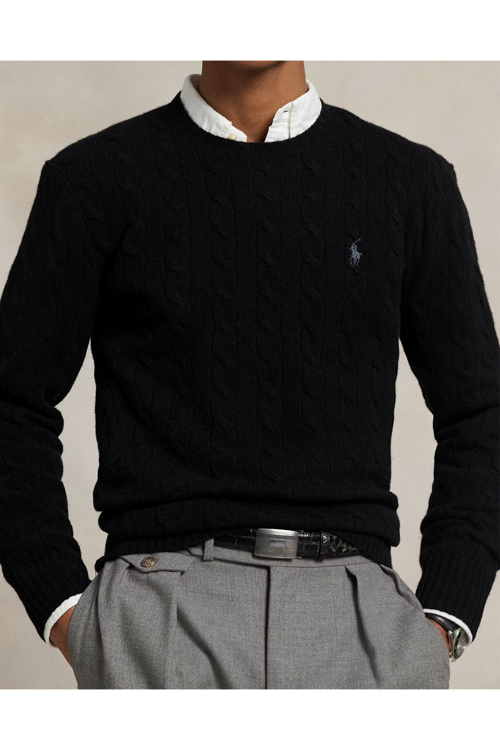 POLO RALPH LAUREN Maglia in lana e cashmere a trecce