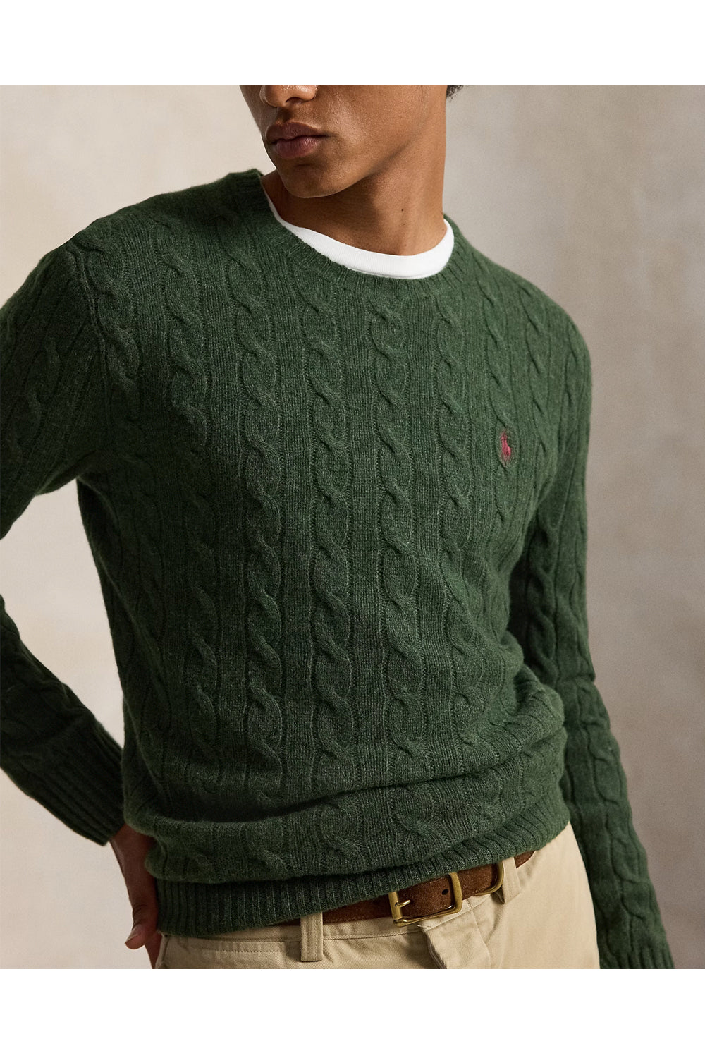 POLO RALPH LAUREN Maglia in lana e cashmere a trecce