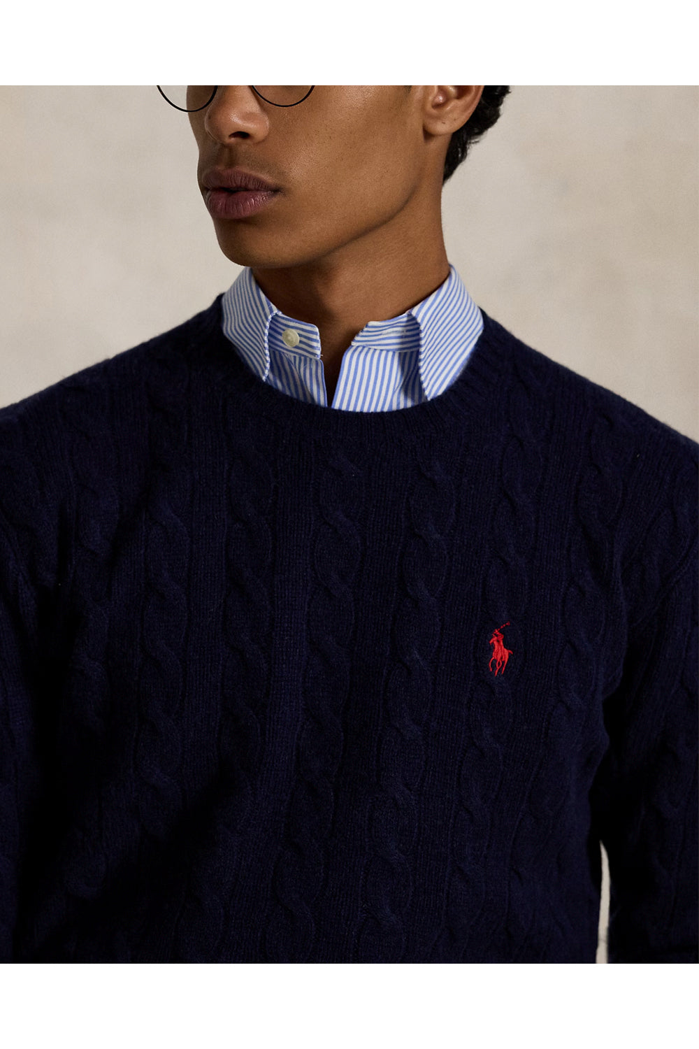 POLO RALPH LAUREN Maglia in lana e cashmere a trecce