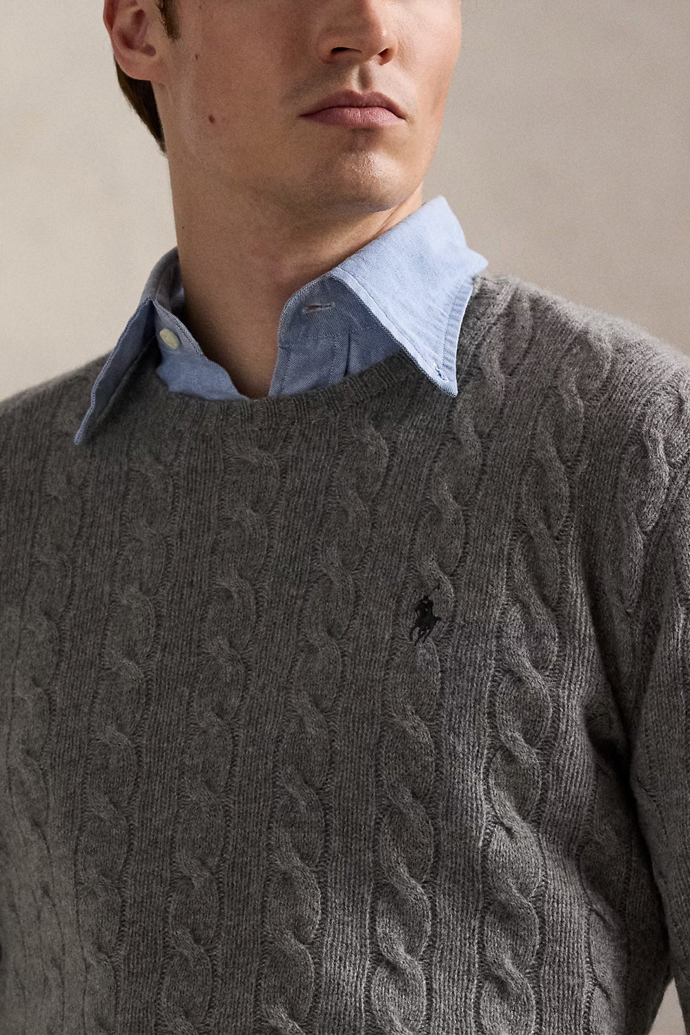 POLO RALPH LAUREN Maglia in lana e cashmere a trecce