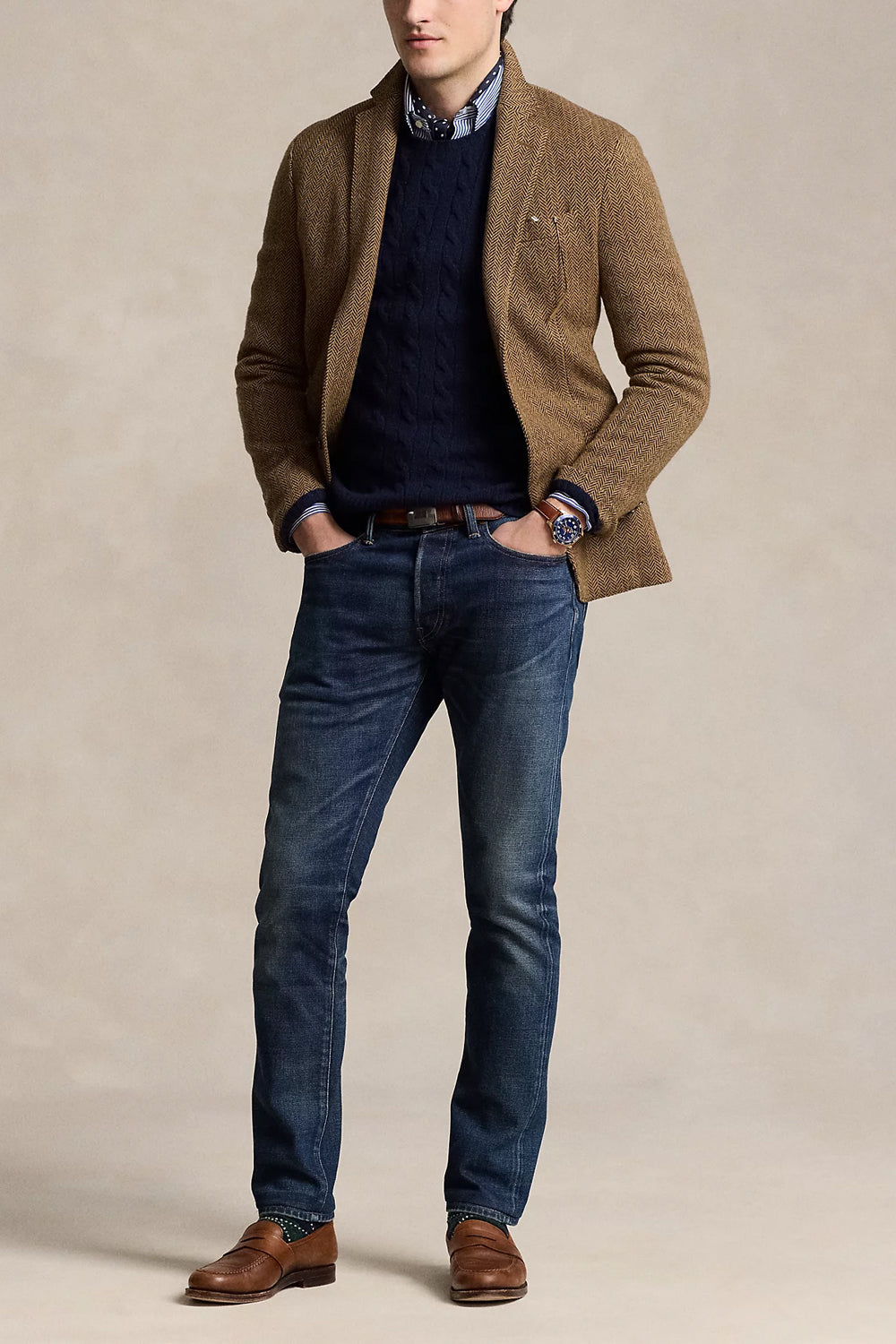 POLO RALPH LAUREN Maglia in lana e cashmere a trecce
