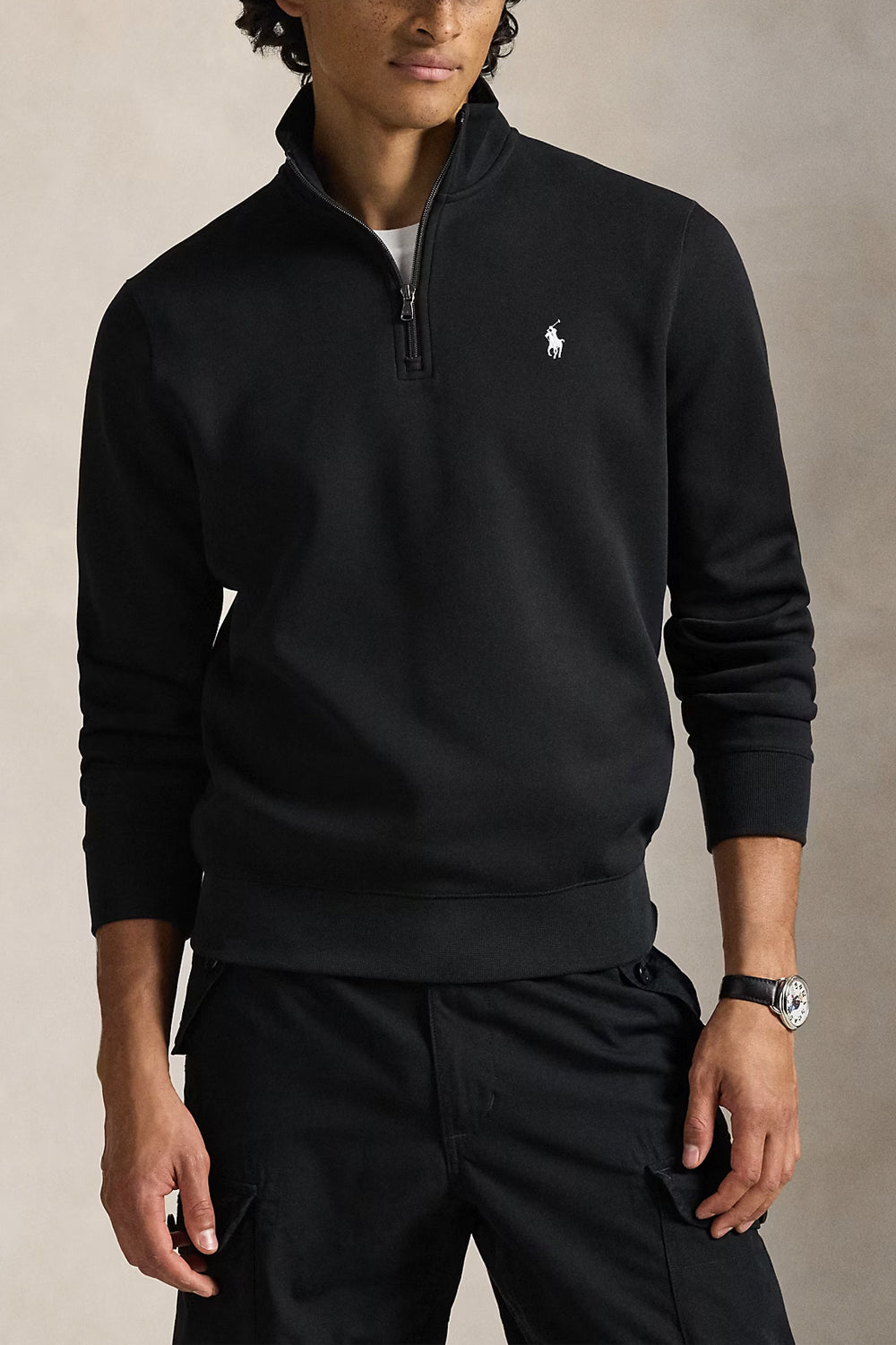 POLO RALPH LAUREN Pullover a maglia doppia con cerniera