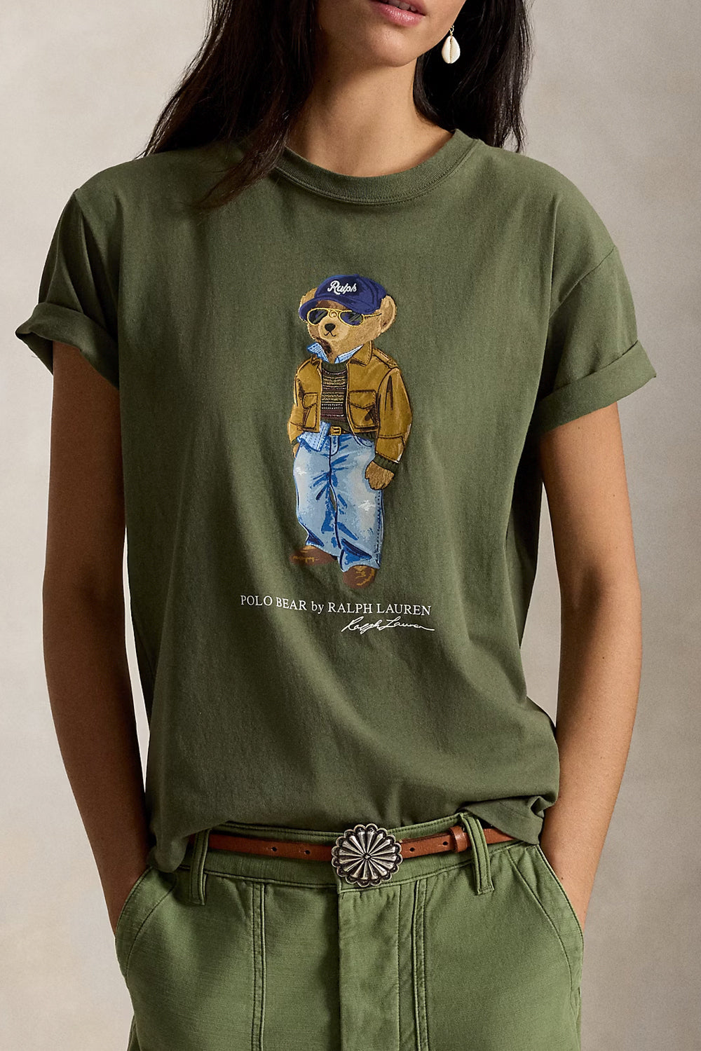POLO RALPH LAUREN Maglietta Polo Bear in jersey di cotone