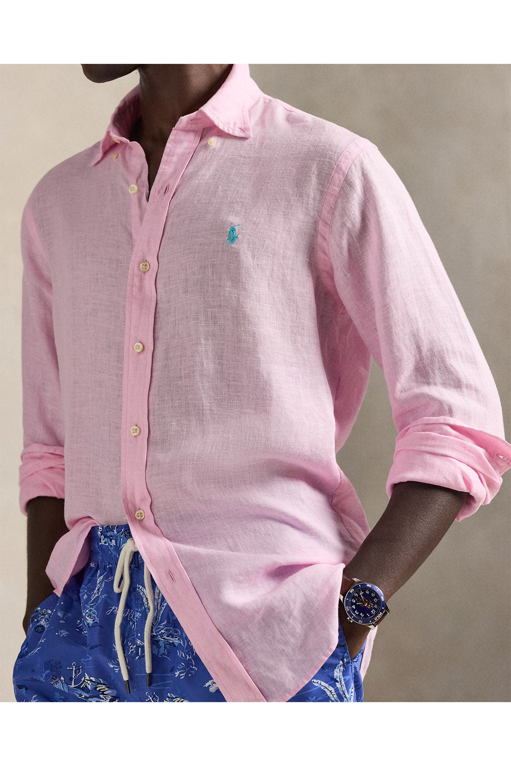 POLO RALPH LAUREN Camicia in lino Slim Fit