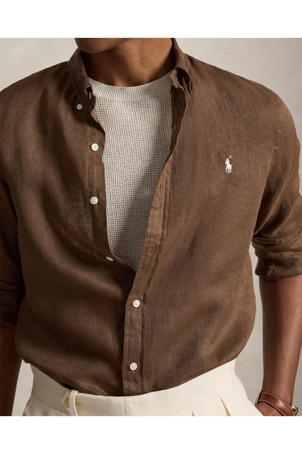 POLO RALPH LAUREN Camicia in lino Slim Fit