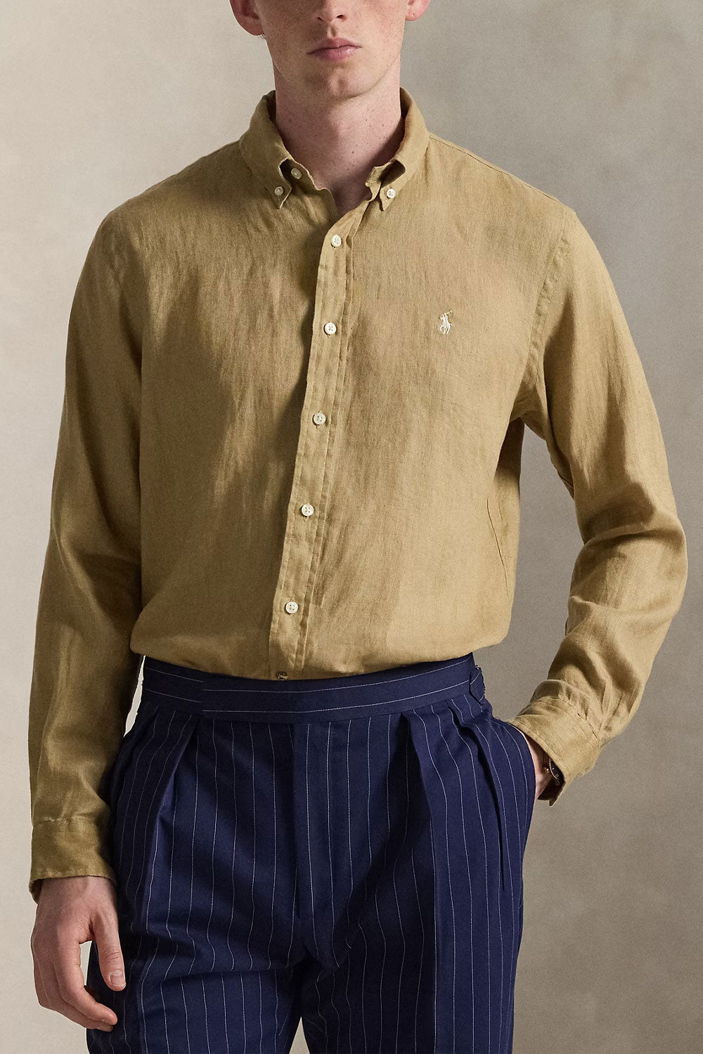 POLO RALPH LAUREN Camicia in lino Slim Fit