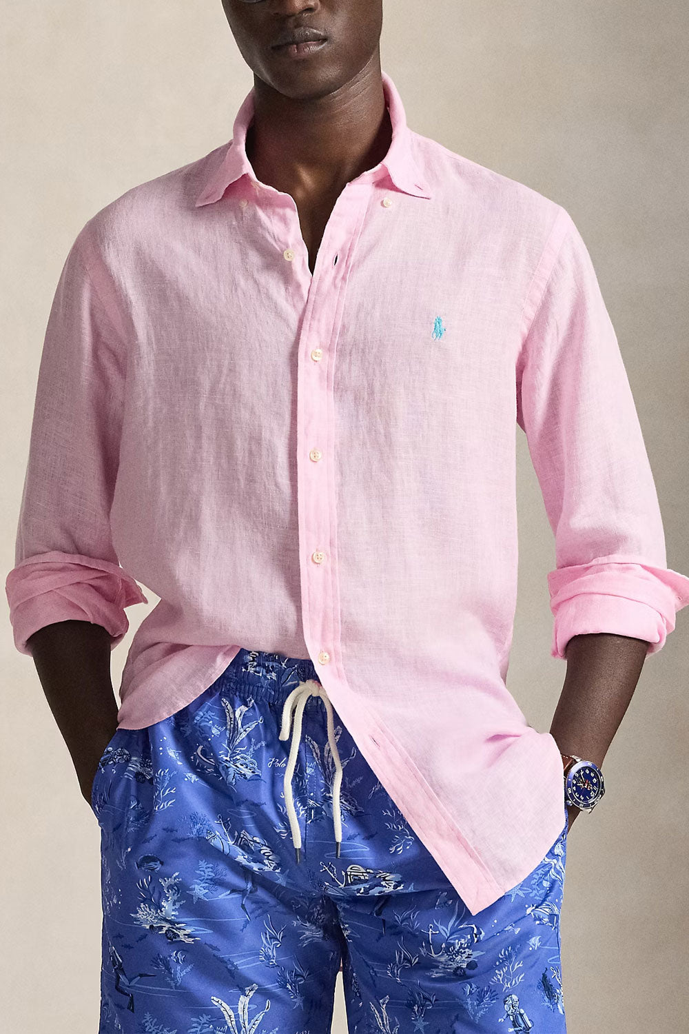 POLO RALPH LAUREN Camicia in lino Slim Fit