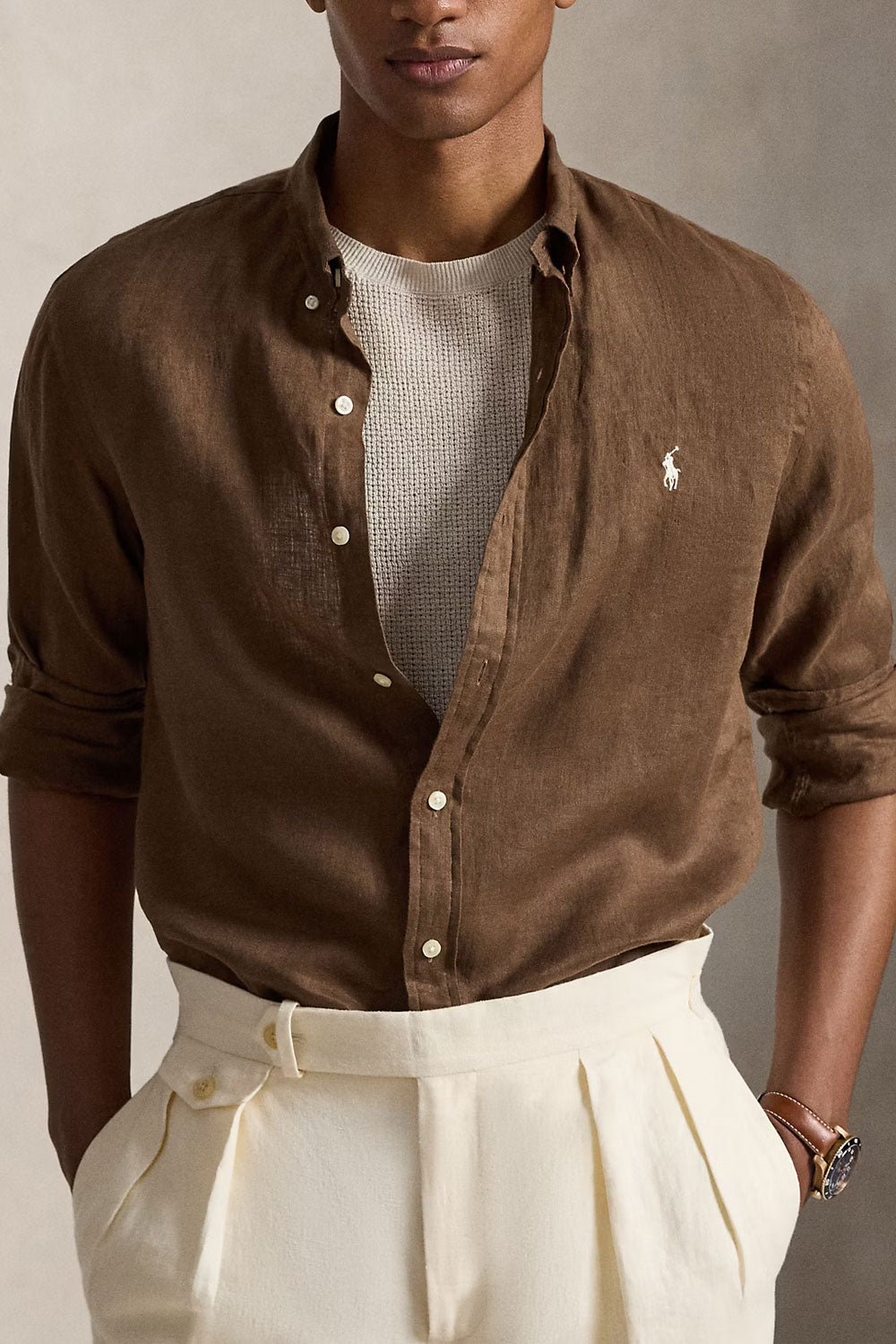 POLO RALPH LAUREN Camicia in lino Slim Fit