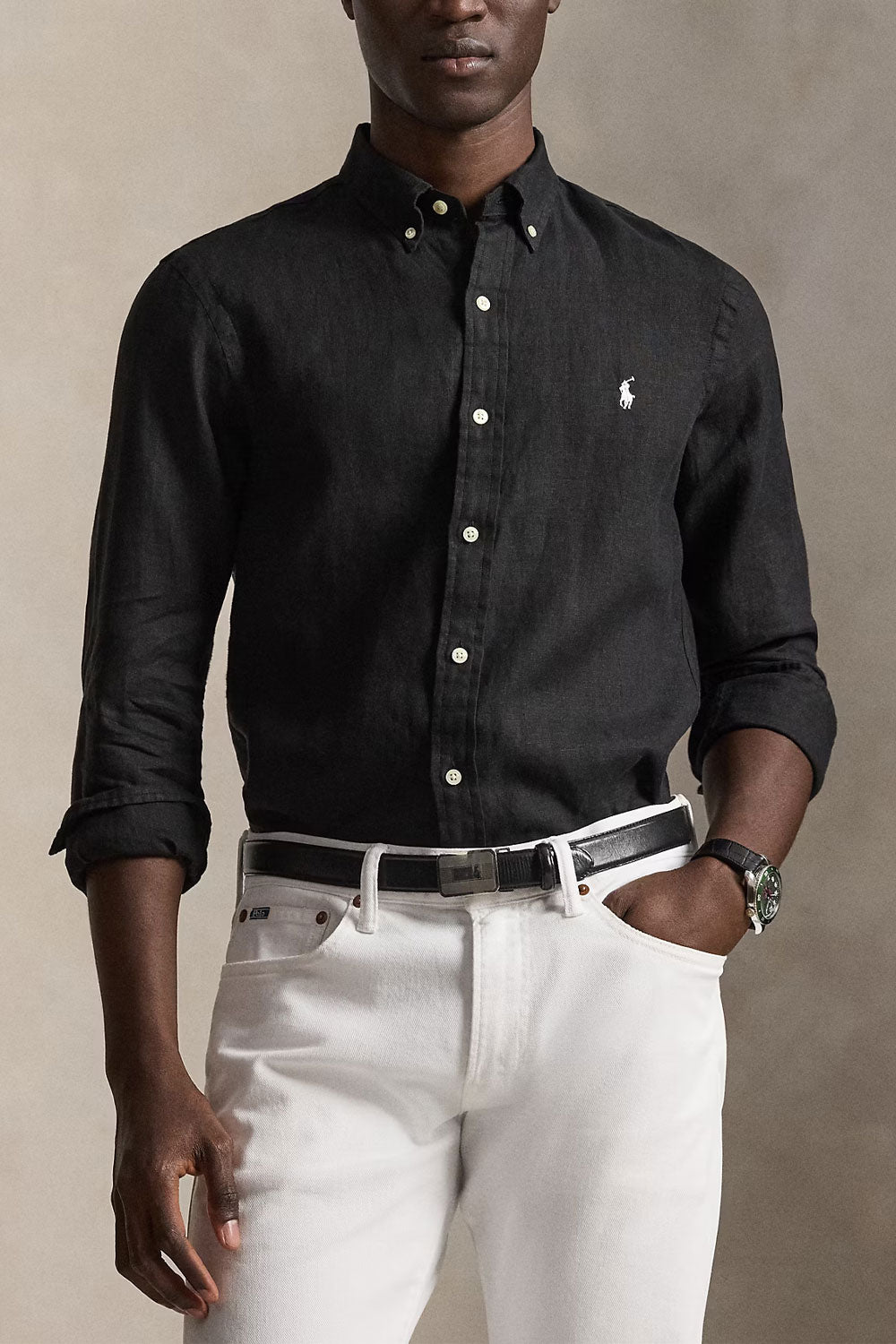 POLO RALPH LAUREN Camicia in lino Slim Fit