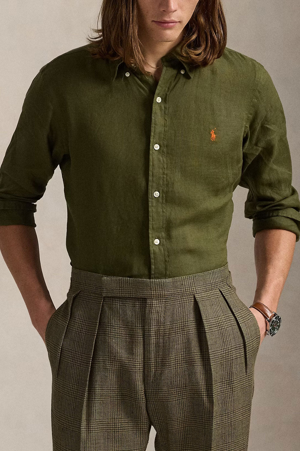 POLO RALPH LAUREN Camicia in lino Slim Fit