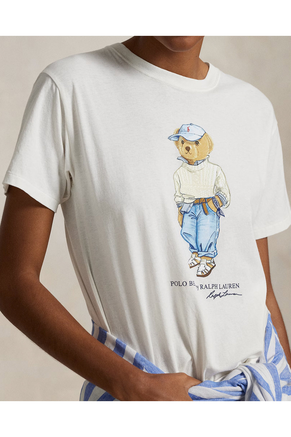 POLO RALPH LAUREN Maglietta Polo Bear in jersey di cotone