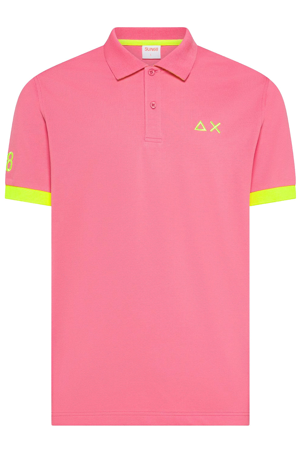 SUN68 Polo con maxi logo in cotone