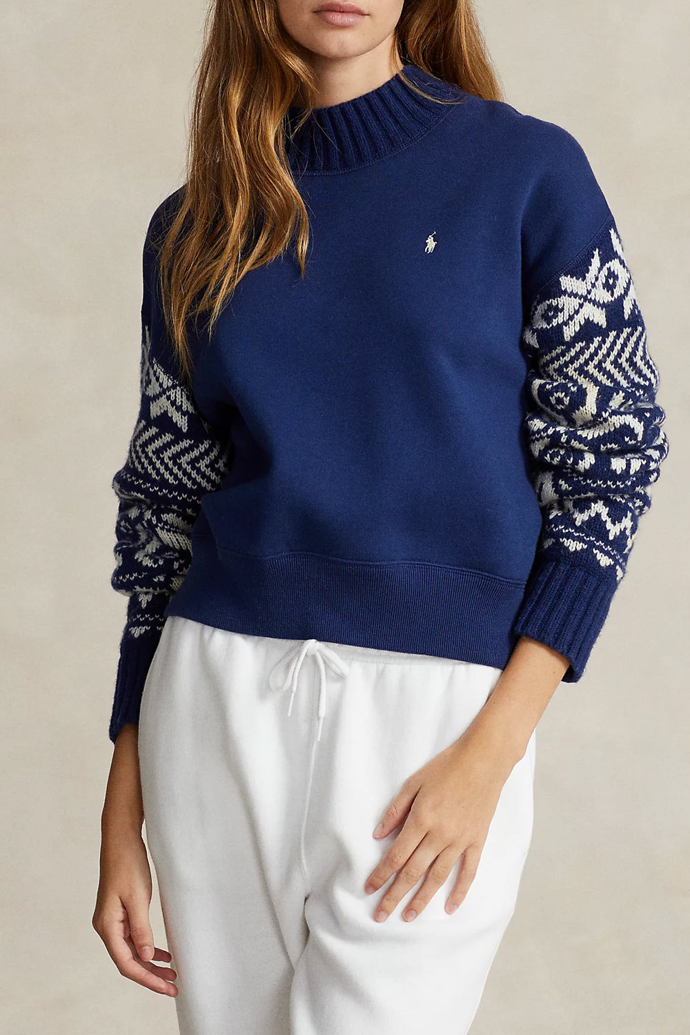 POLO RALPH LAUREN Pullover ibrido con collo a lupetto POLO RALPH LAUREN