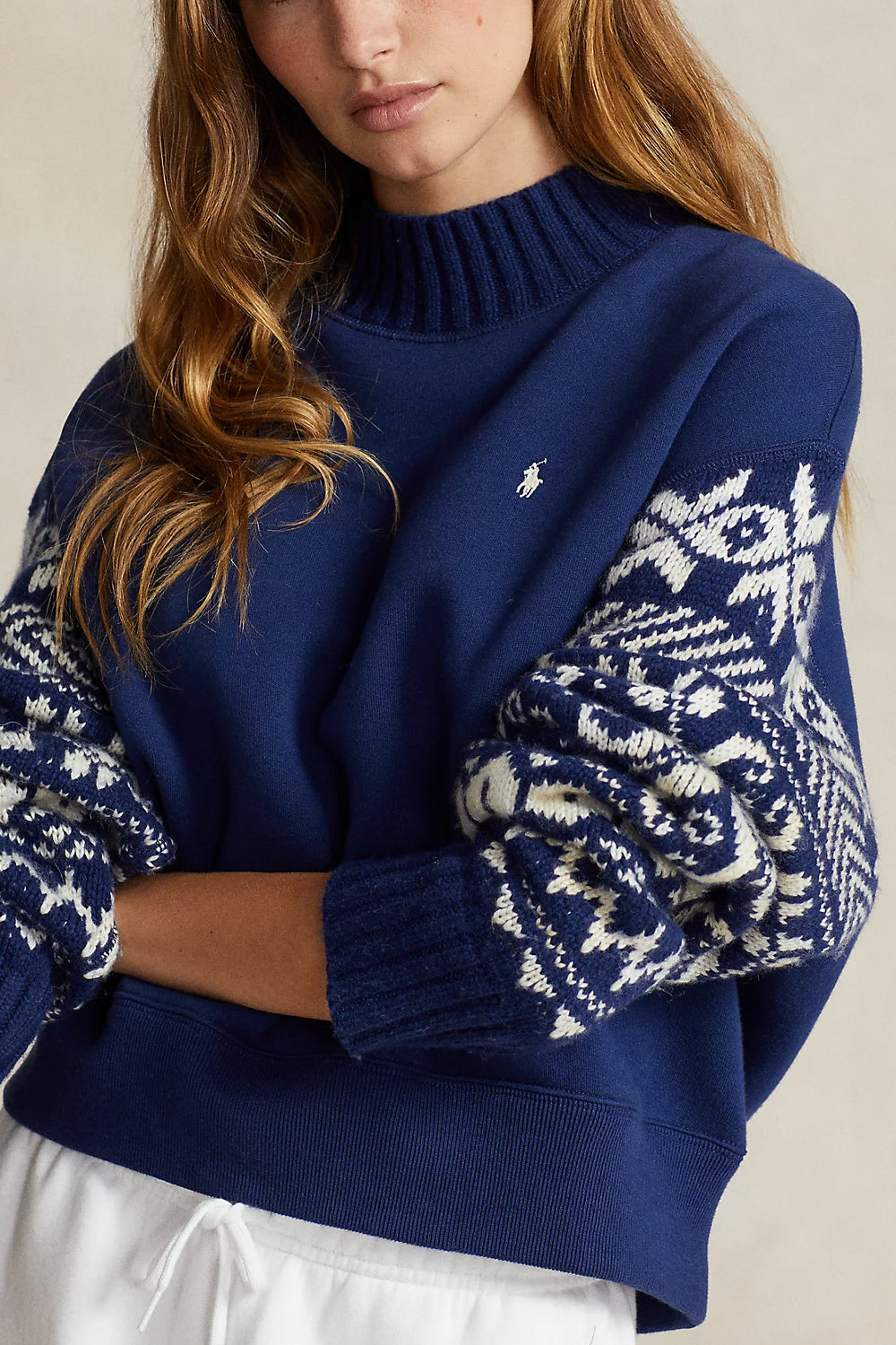 POLO RALPH LAUREN Pullover ibrido con collo a lupetto POLO RALPH LAUREN