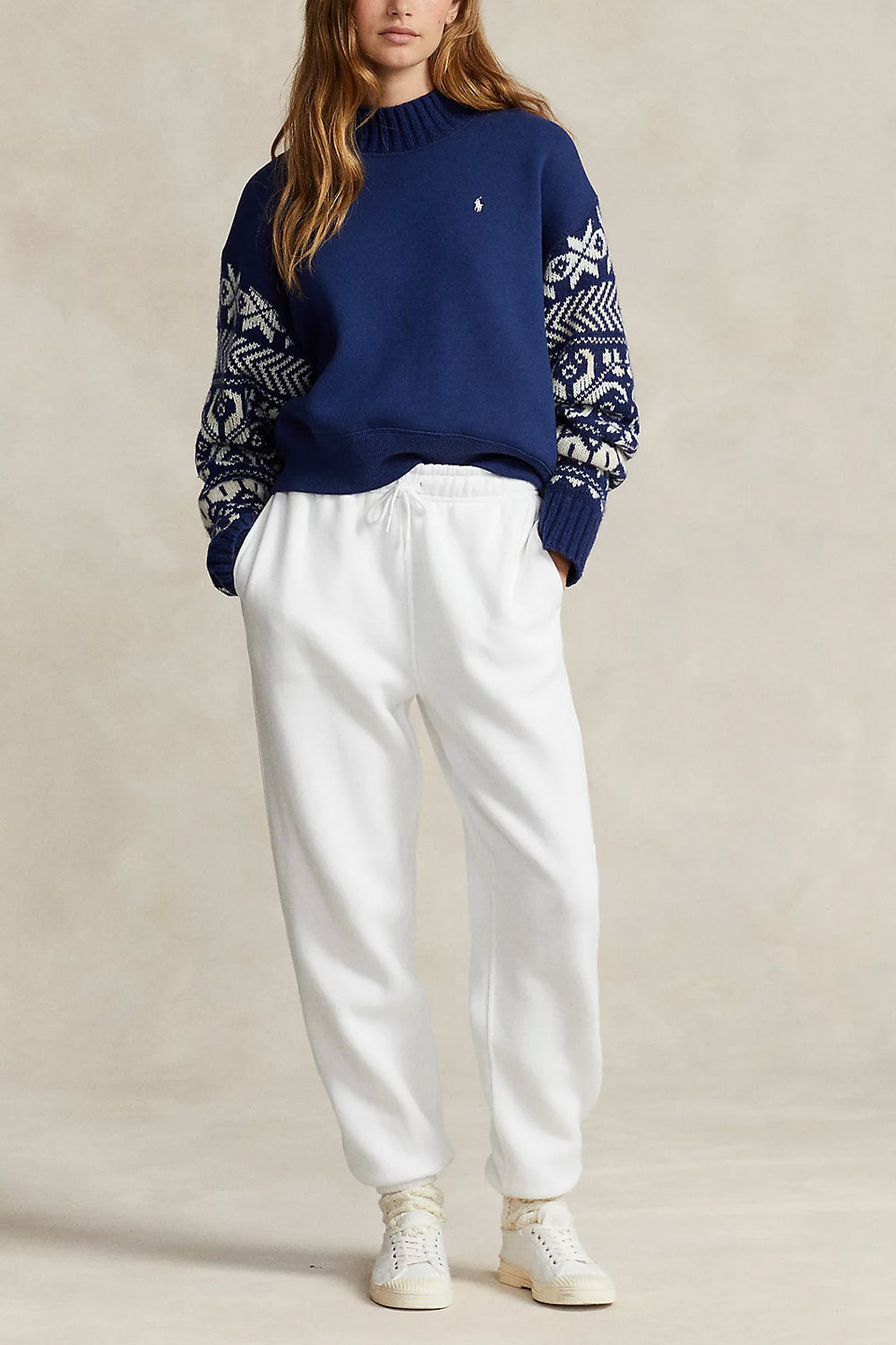POLO RALPH LAUREN Pullover ibrido con collo a lupetto POLO RALPH LAUREN