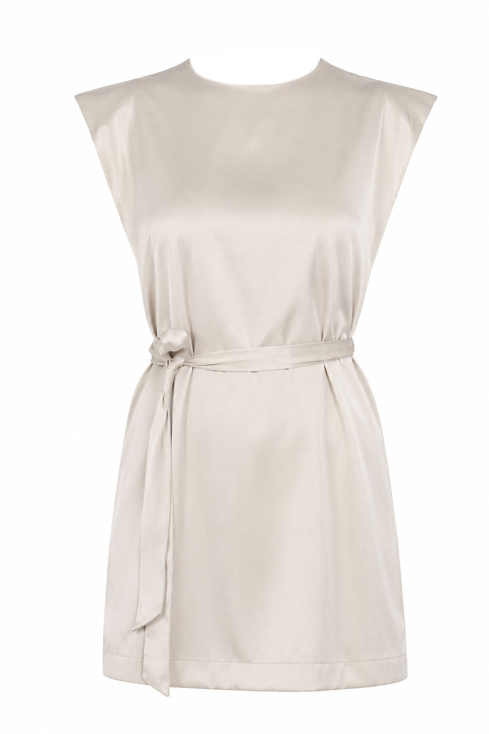 COPPER Satin dress with belt