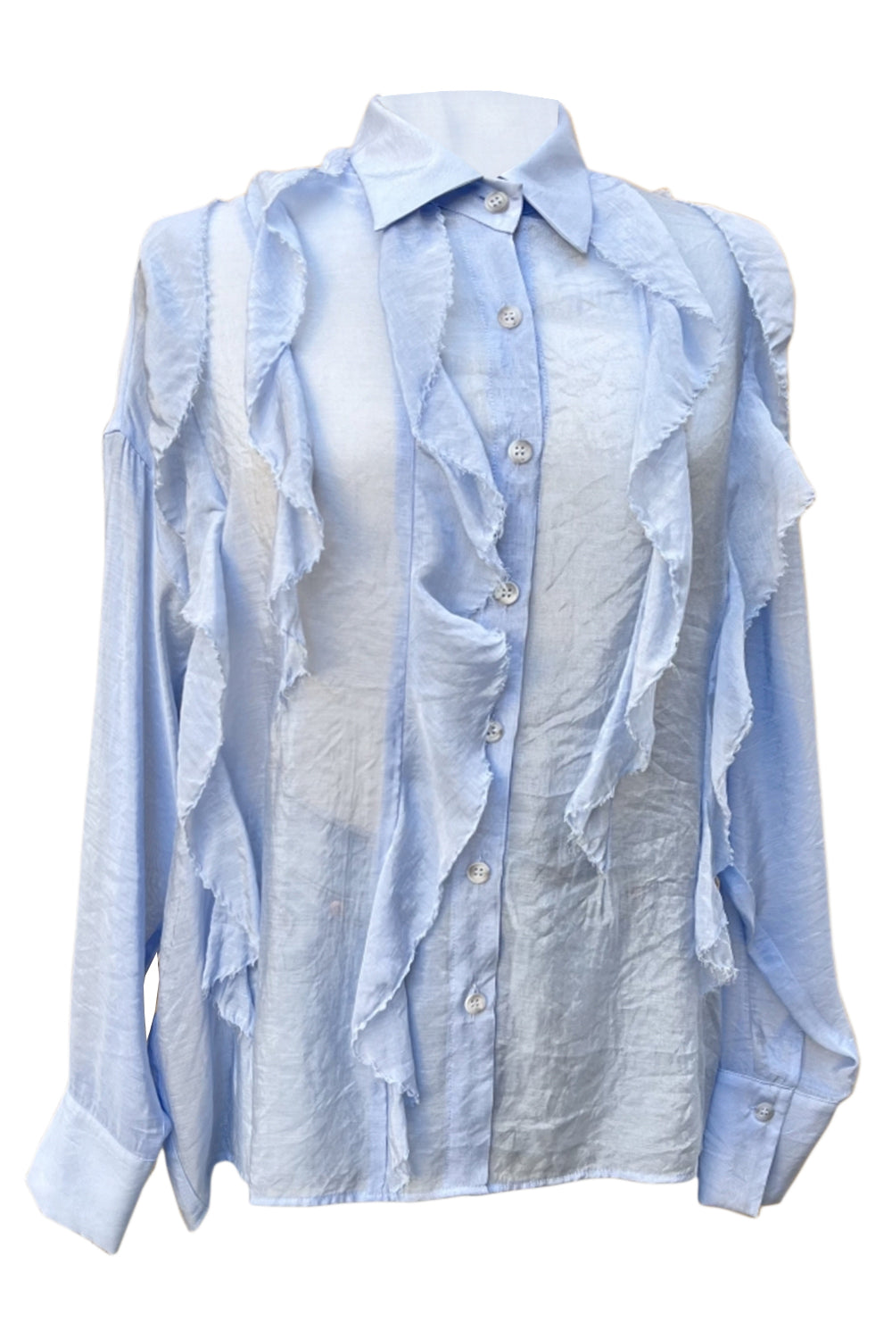 RAME Camicia in viscosa con volant Uncategorized RAME