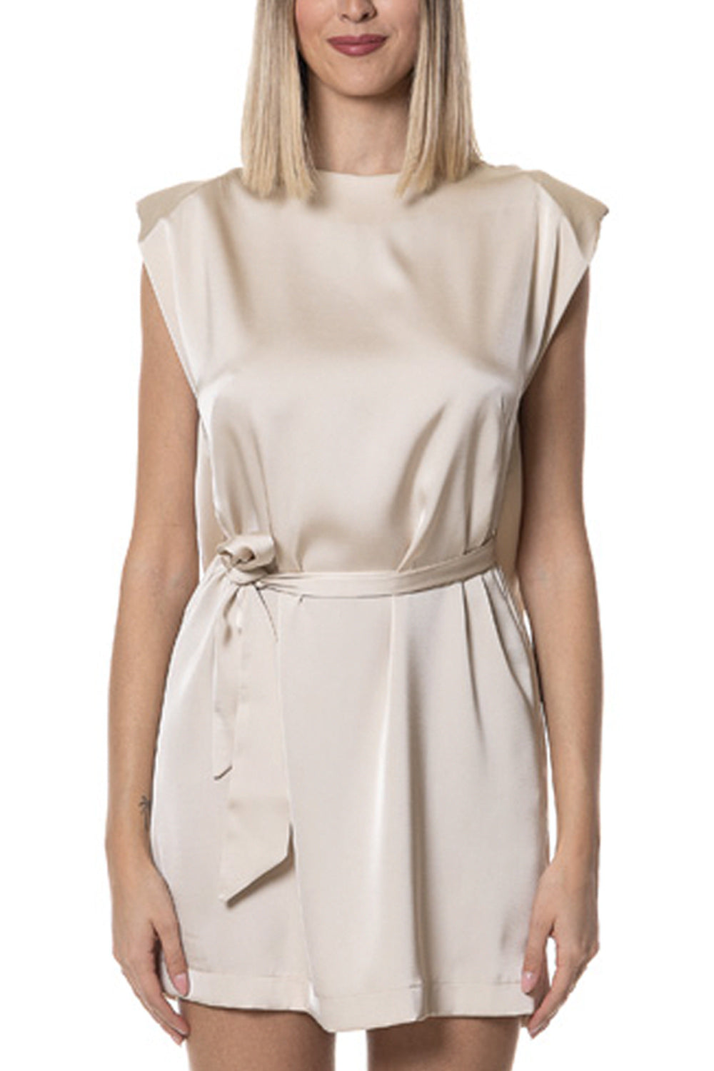 RAME Abito in raso con cintura Clothing RAME