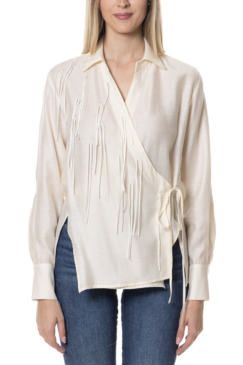 RAME Camicia incrociata con applicazioni Clothing RAME