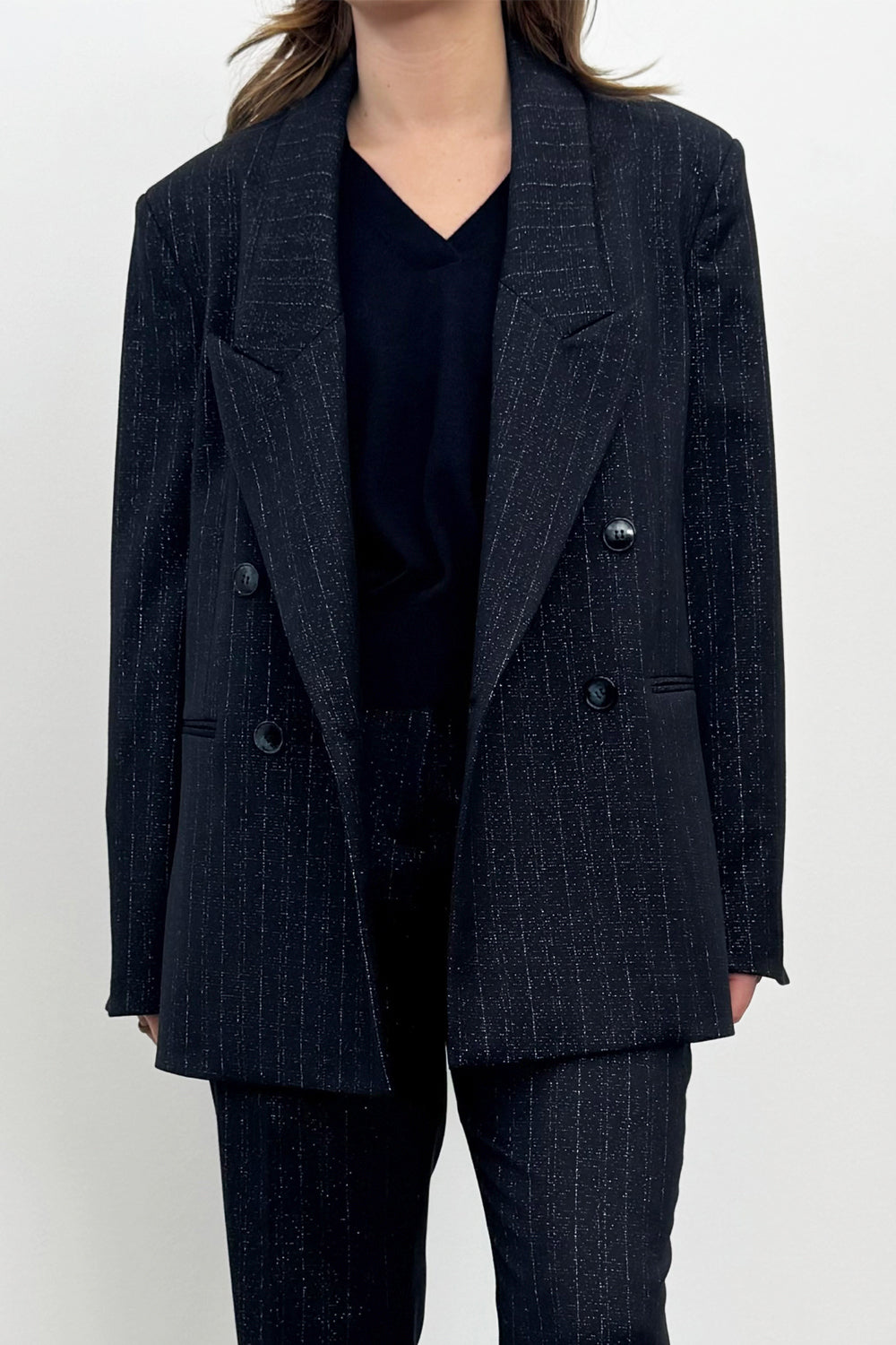 RAME Giacca gessata metallic