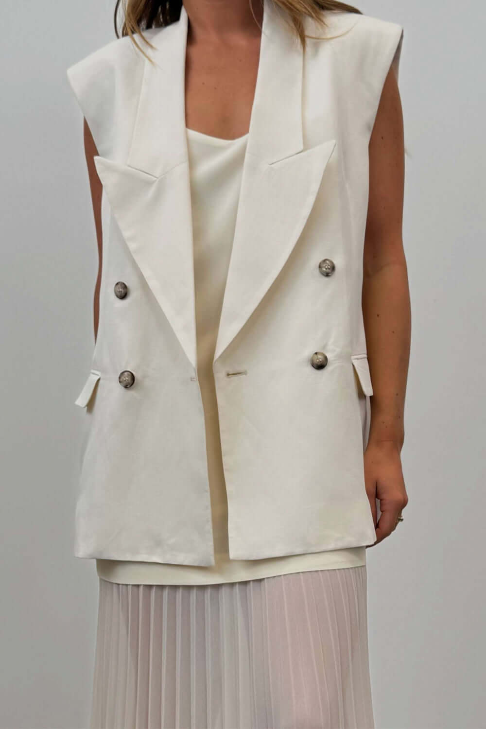 RAME Gilet in viscosa e lino Uncategorized RAME