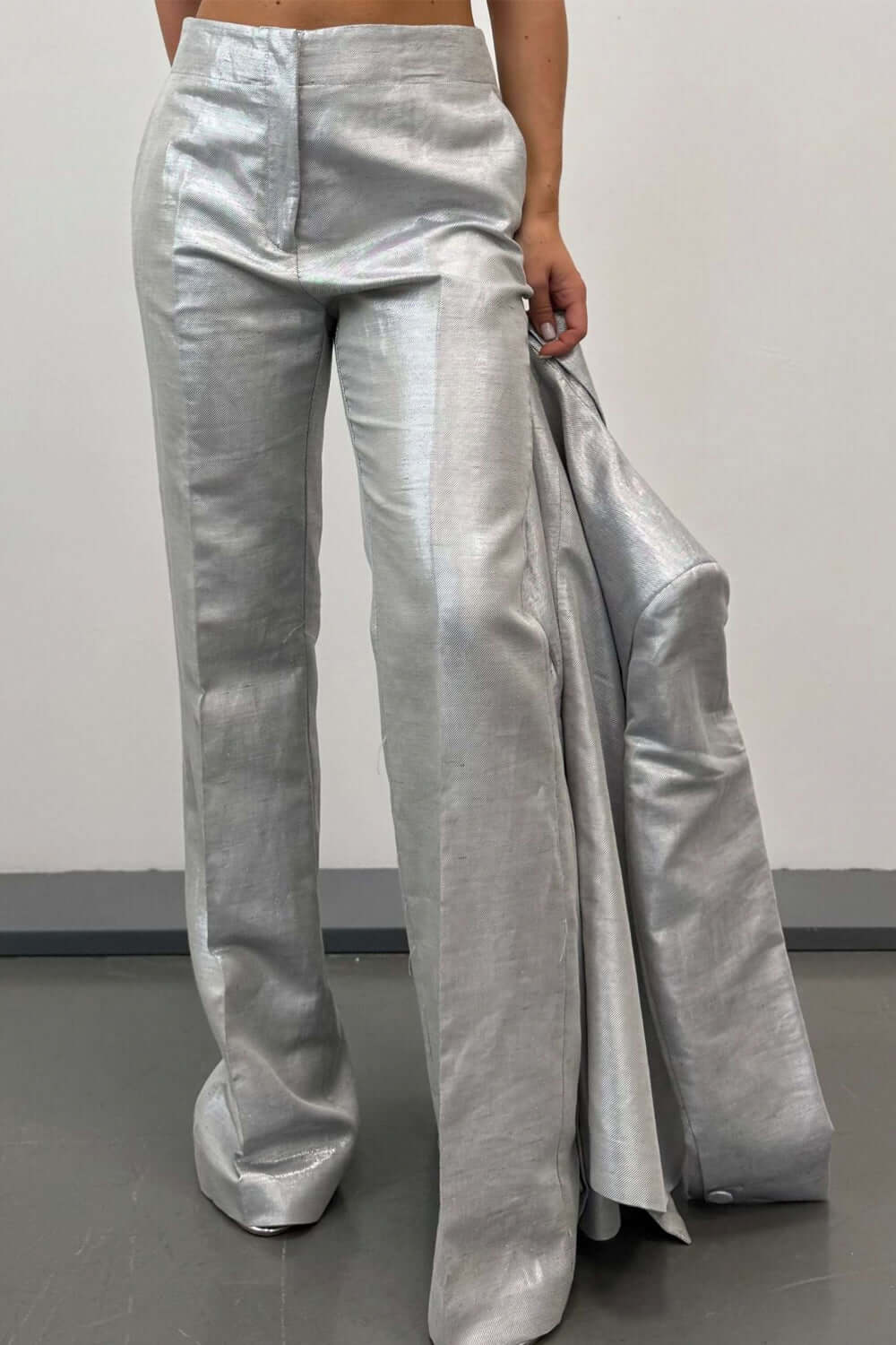RAME Pantalone misto lino laminato Uncategorized RAME