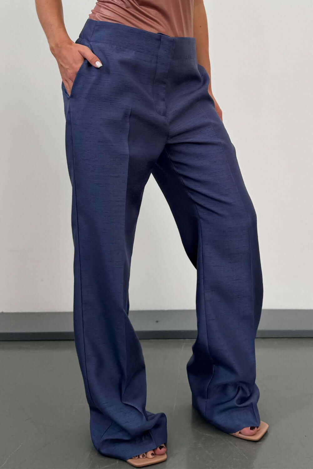 RAME Pantalone palazzo in tessuto strutturato Uncategorized RAME