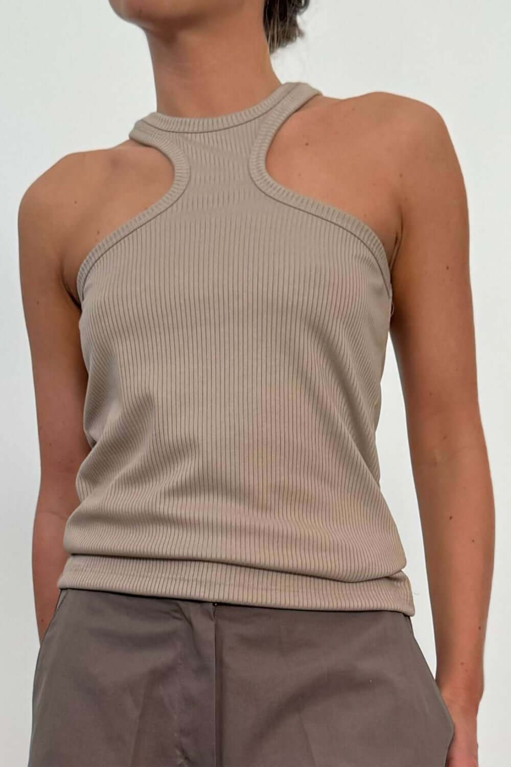 RAME Top in misto viscosa a coste Uncategorized RAME