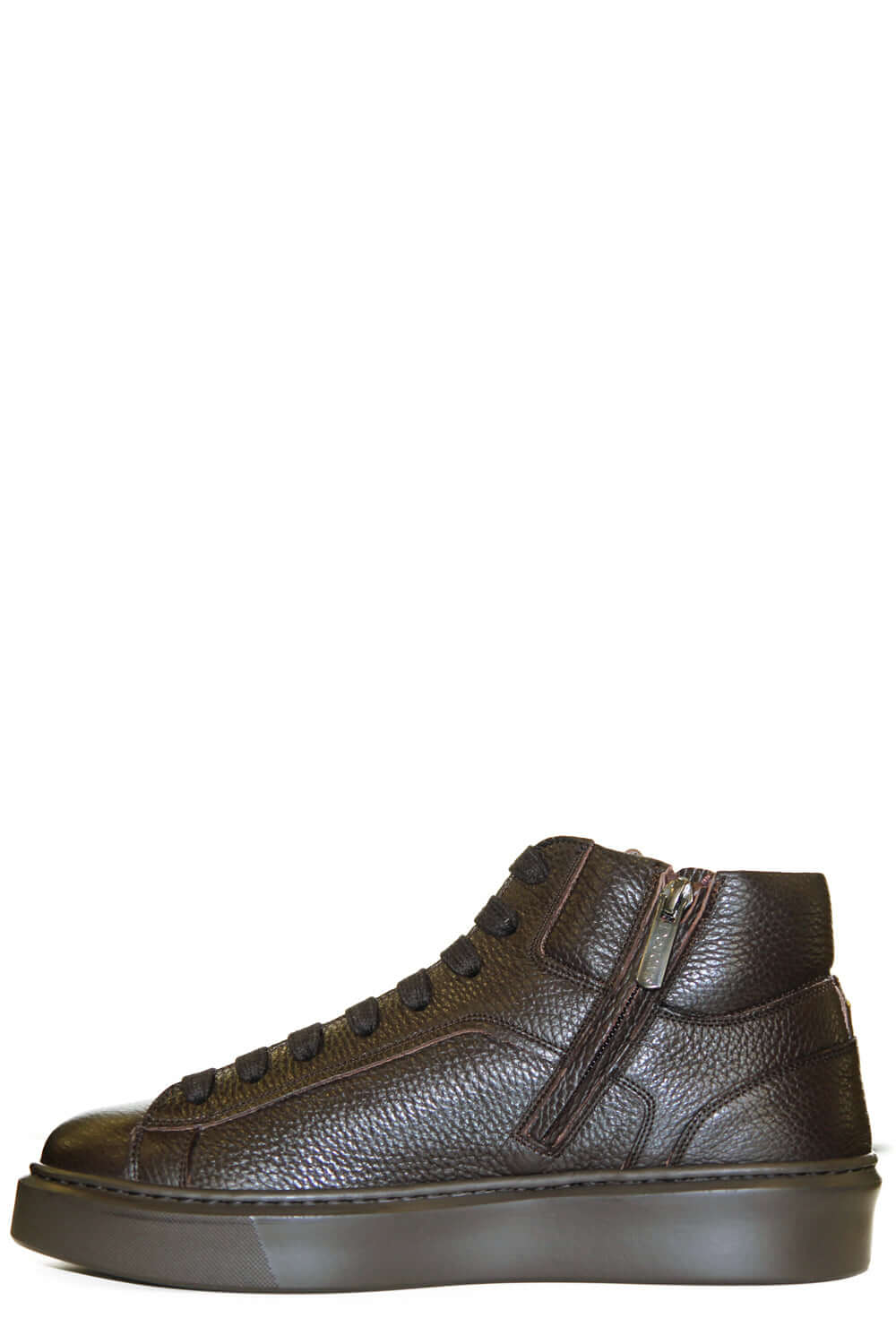 DOUCALS Sneakers alte in pelle con zip Uncategorized DOUCALS