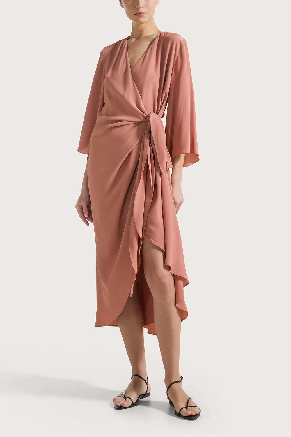 SEVENTY Abito midi in crépe misto seta