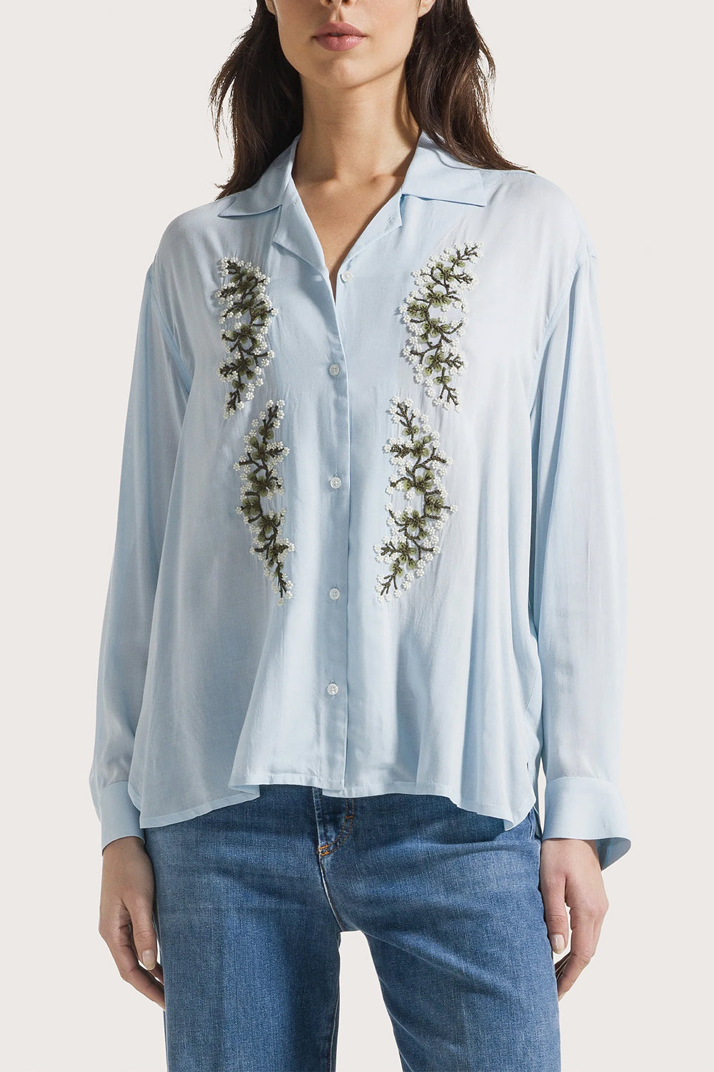 SEVENTY Camicia in viscosa con ricami