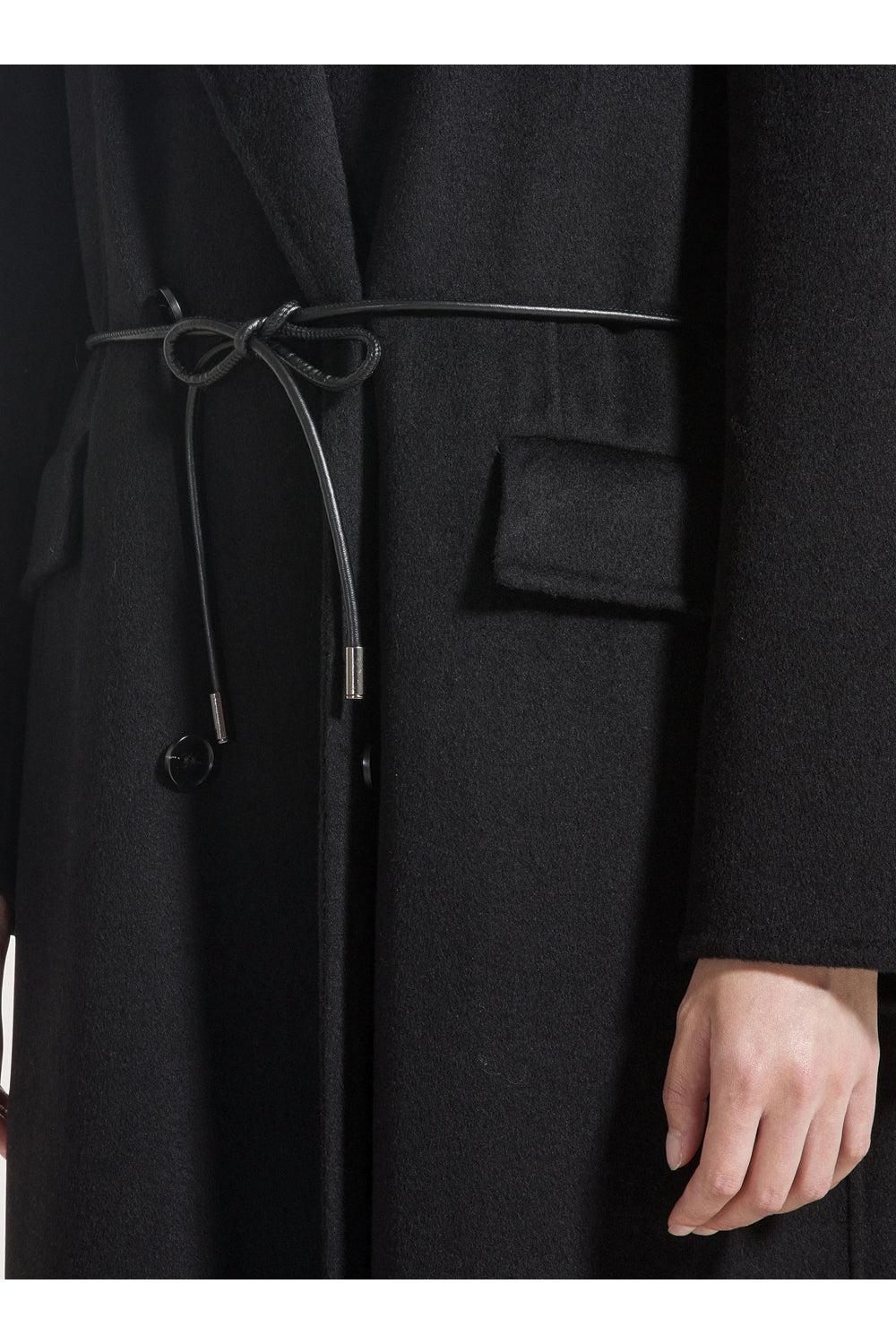 SEVENTY Cappotto lungo double misto lana con cintura