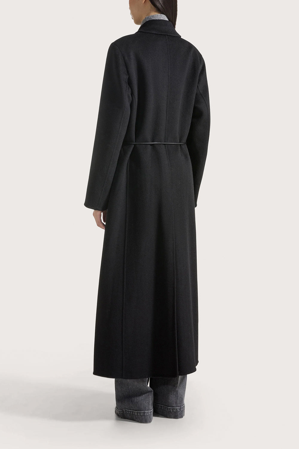 SEVENTY Cappotto lungo double misto lana con cintura
