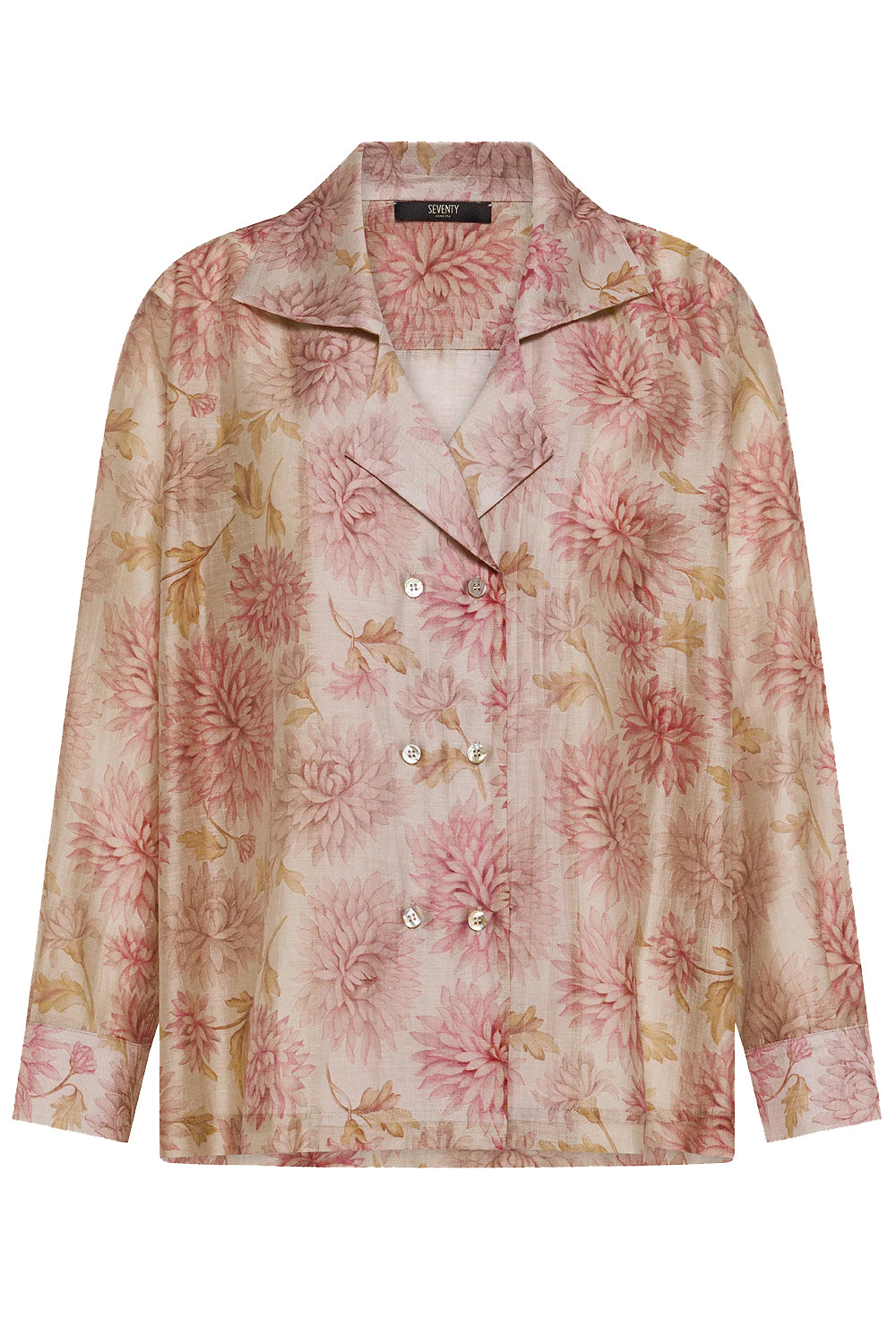 SEVENTY Giacca camicia in organza stampata