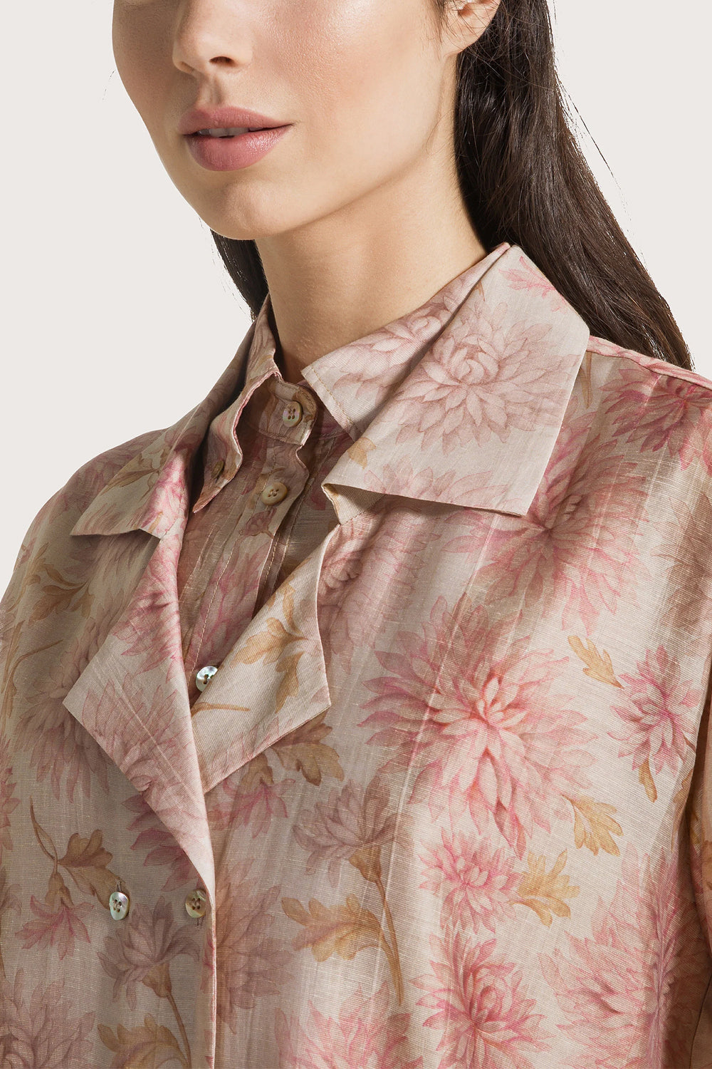 SEVENTY Giacca camicia in organza stampata