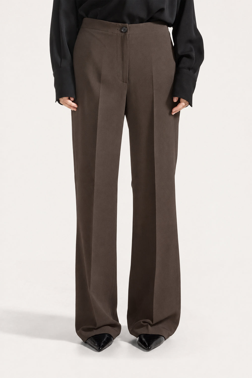 SEVENTY Pantalone lungo relax fit in cady