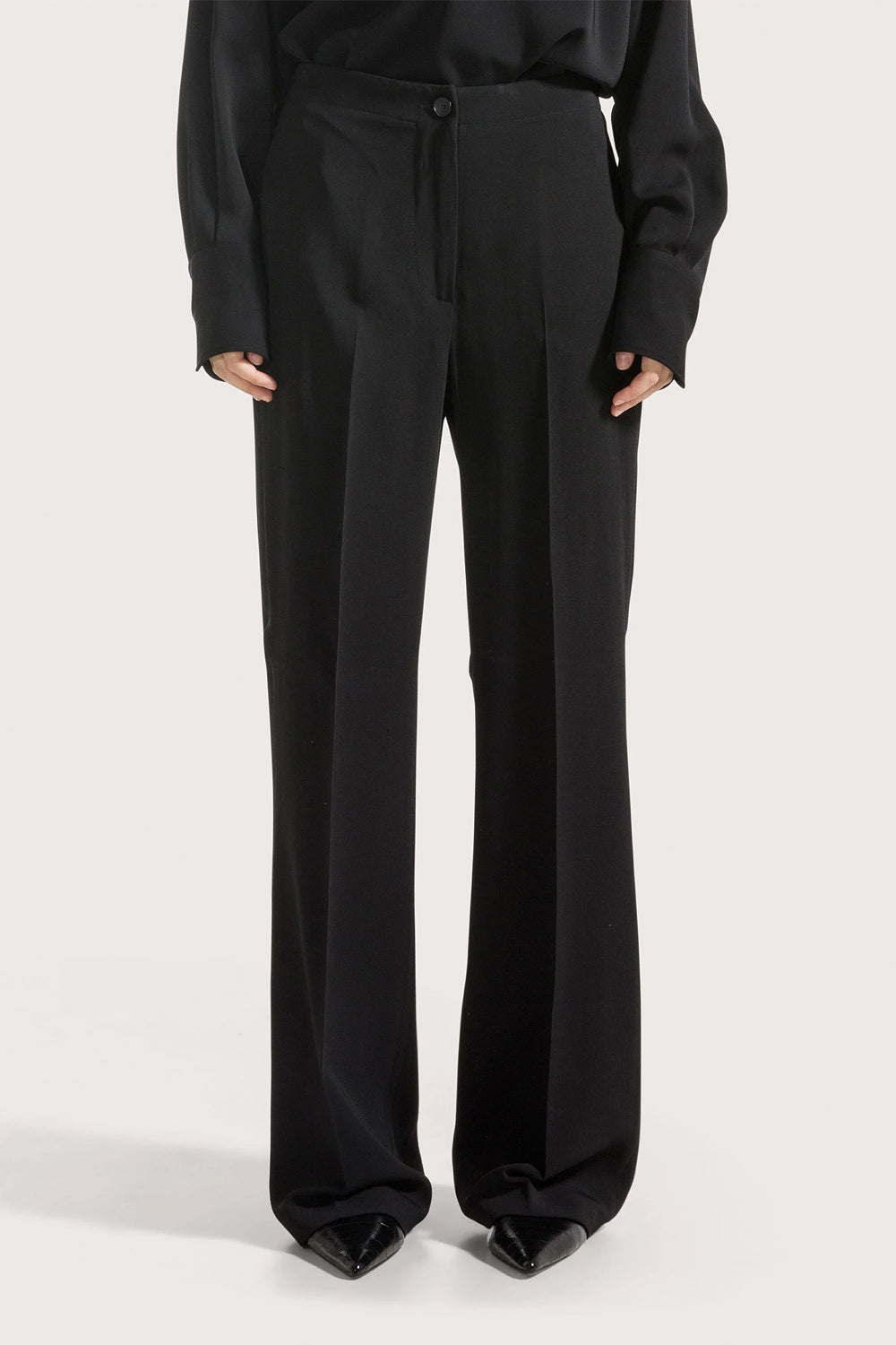 SEVENTY Pantalone lungo relax fit in cady
