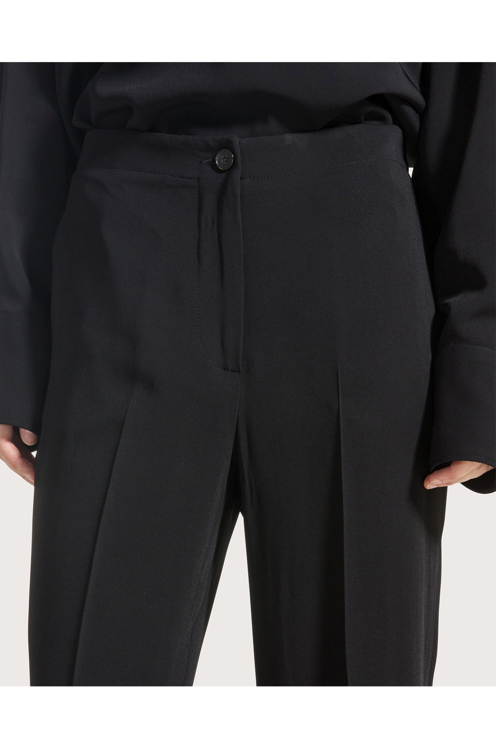 SEVENTY Pantalone lungo relax fit in cady