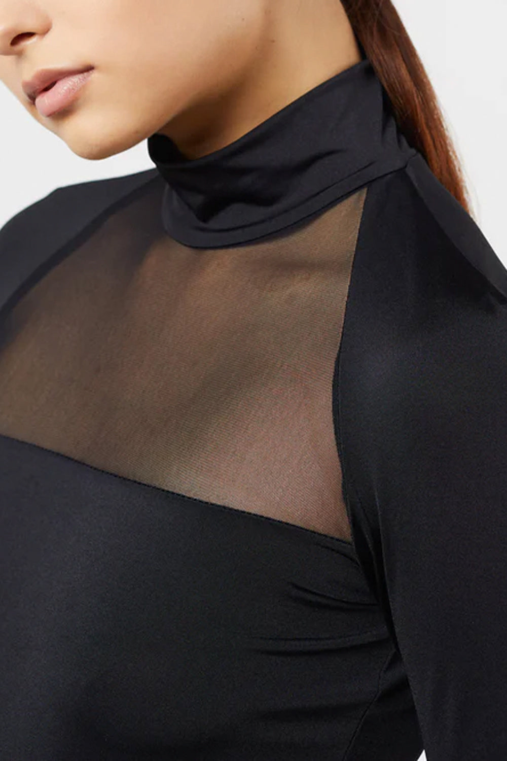 SIMONA CORSELLINI Maglione in jersey con inserto in tulle Uncategorized SIMONA CORSELLINI