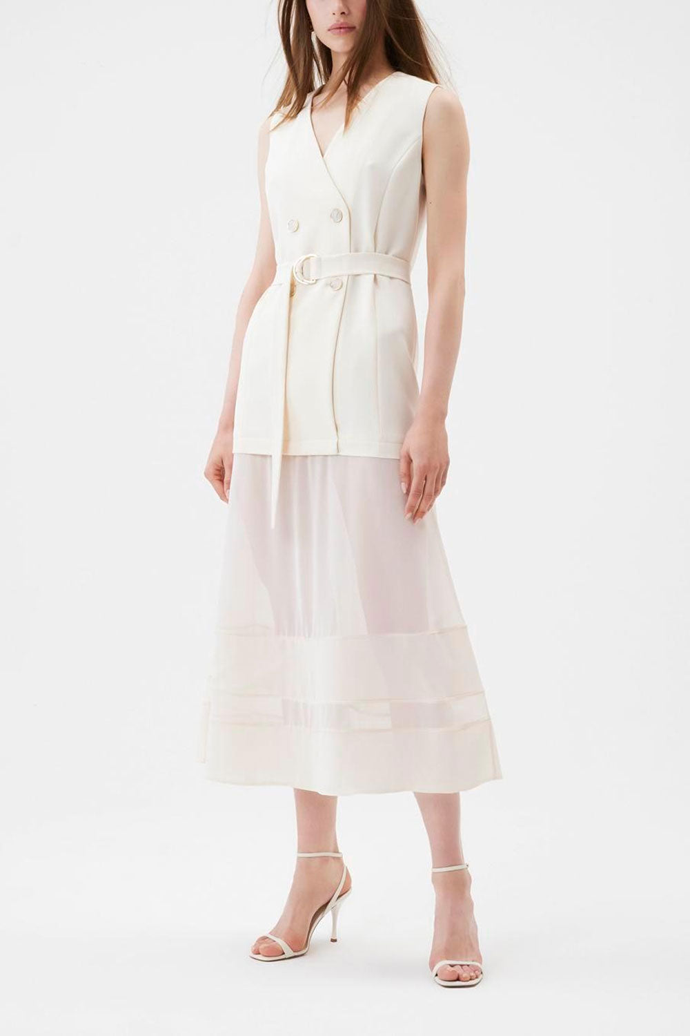 SIMONA CORSELLINI Abito giacca con gonna in tulle