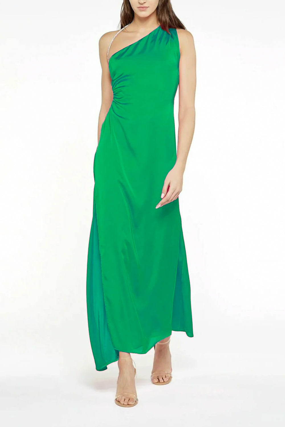 SIMONA CORSELLINI Abito in satin monospalla SIMONA CORSELLINI