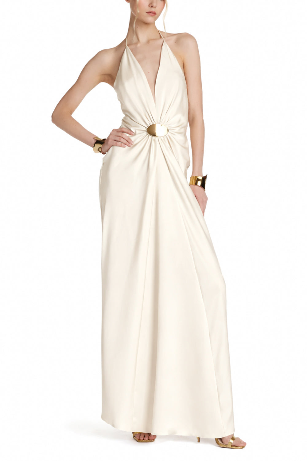 SIMONA CORSELLINI Abito lungo con scollo