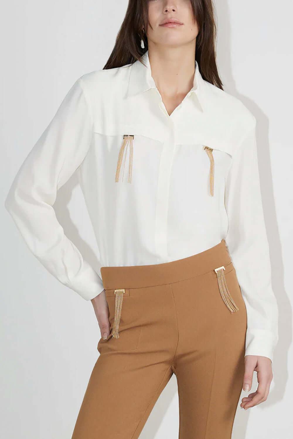 SIMONA CORSELLINI Camicia con frange pendenti Uncategorized SIMONA CORSELLINI