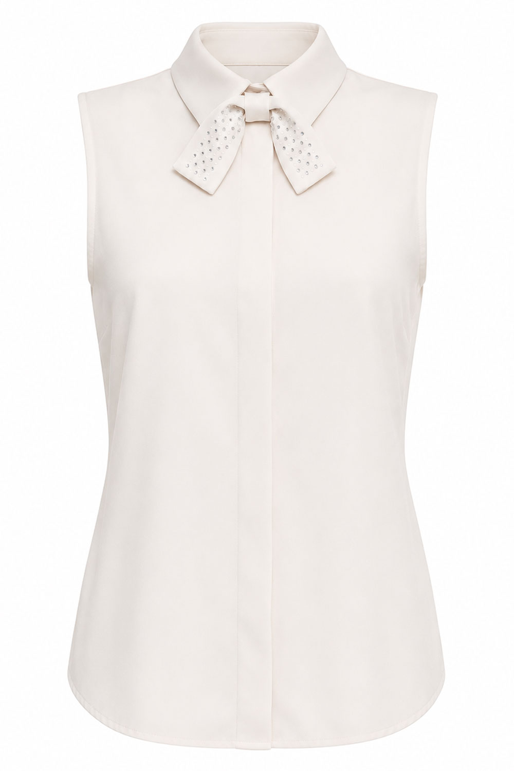 SIMONA CORSELLINI Camicia giromaniche con papillon in strass