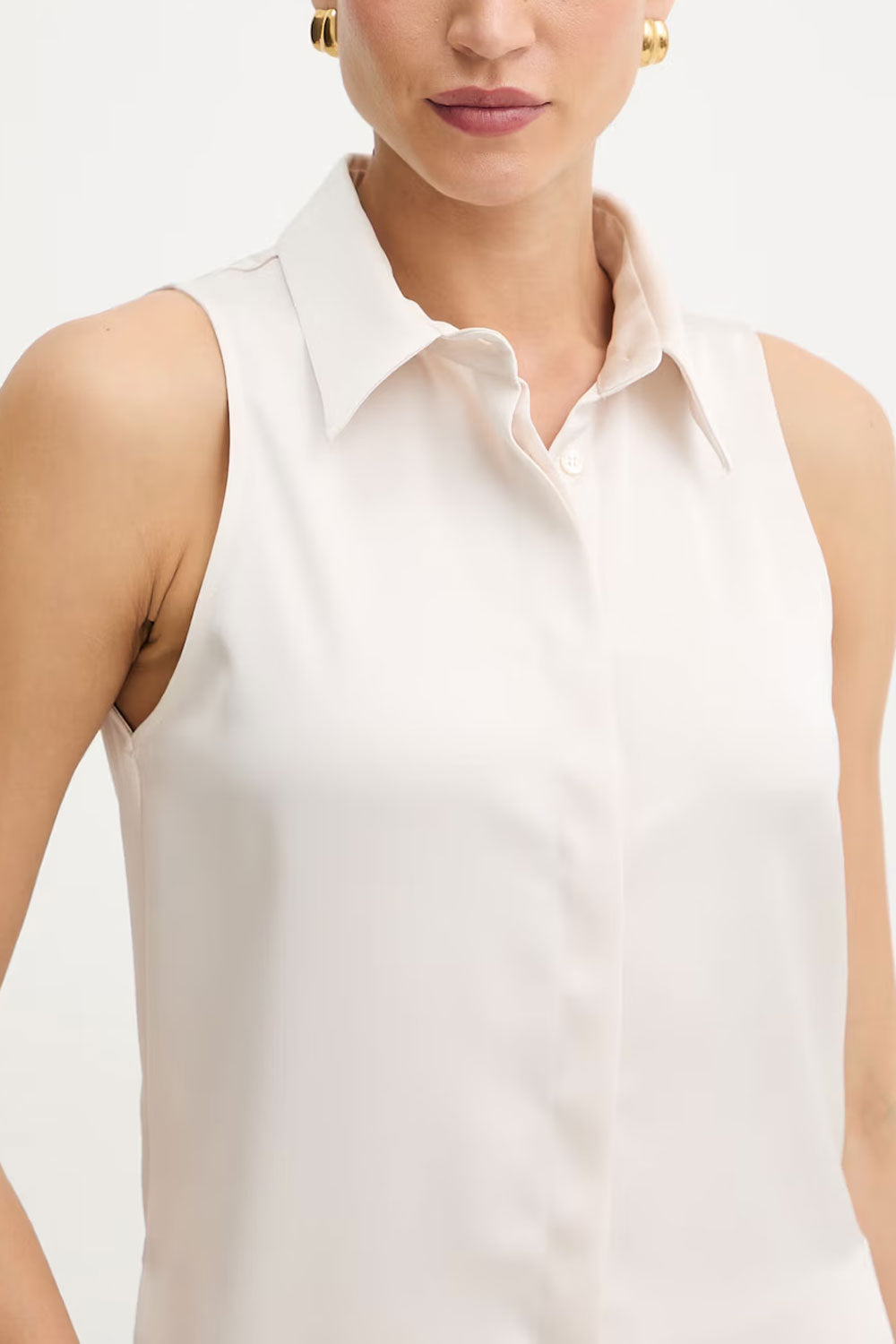 SIMONA CORSELLINI Camicia giromaniche con papillon in strass