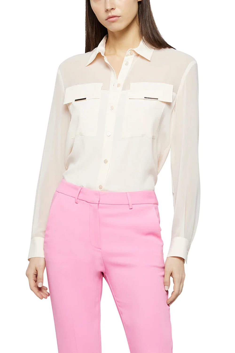 SIMONA CORSELLINI Camicia misto seta e georgette Shirts & Tops SIMONA CORSELLINI