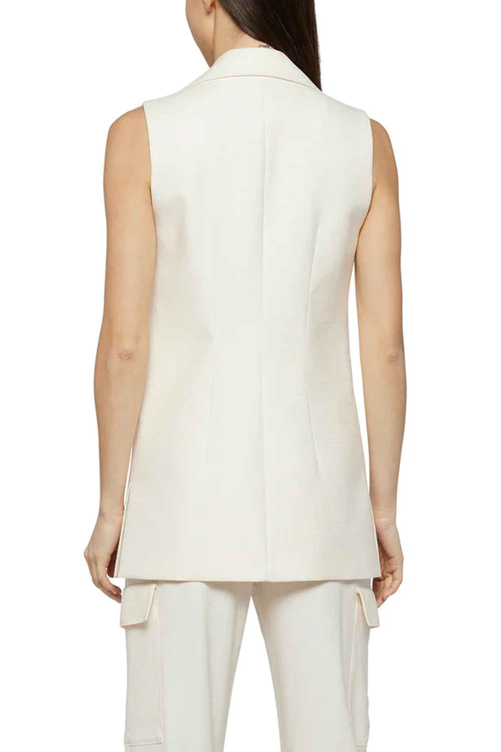 SIMONA CORSELLINI Gilet lungo con bottoni in corno