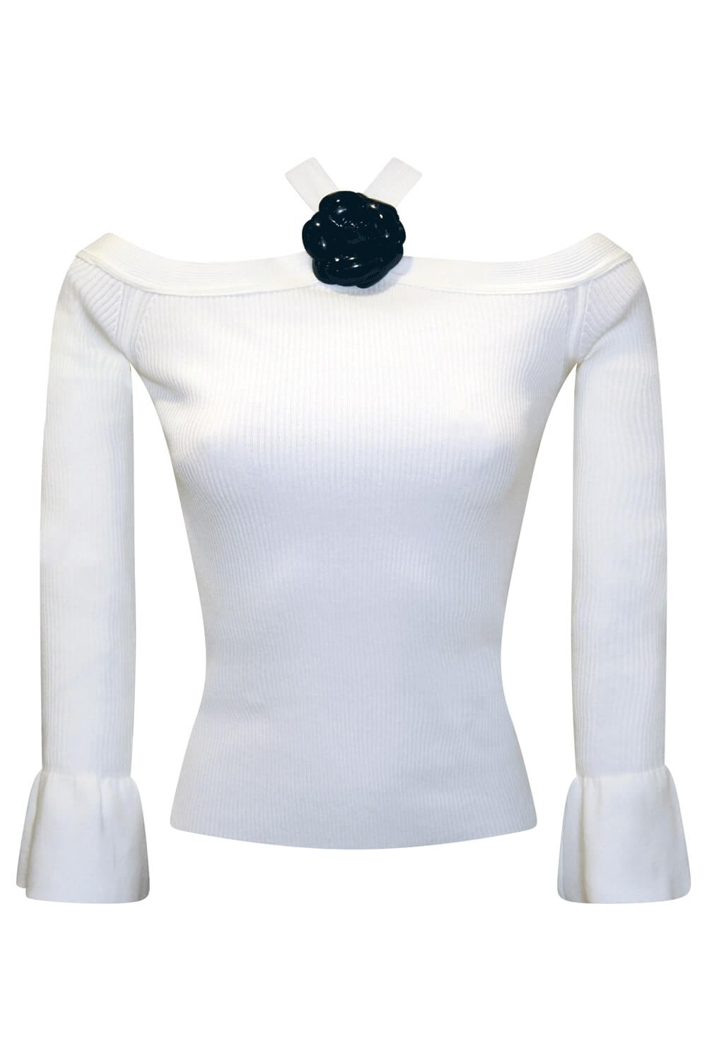 SIMONA CORSELLINI Maglia con spilla camelia Uncategorized SIMONA CORSELLINI